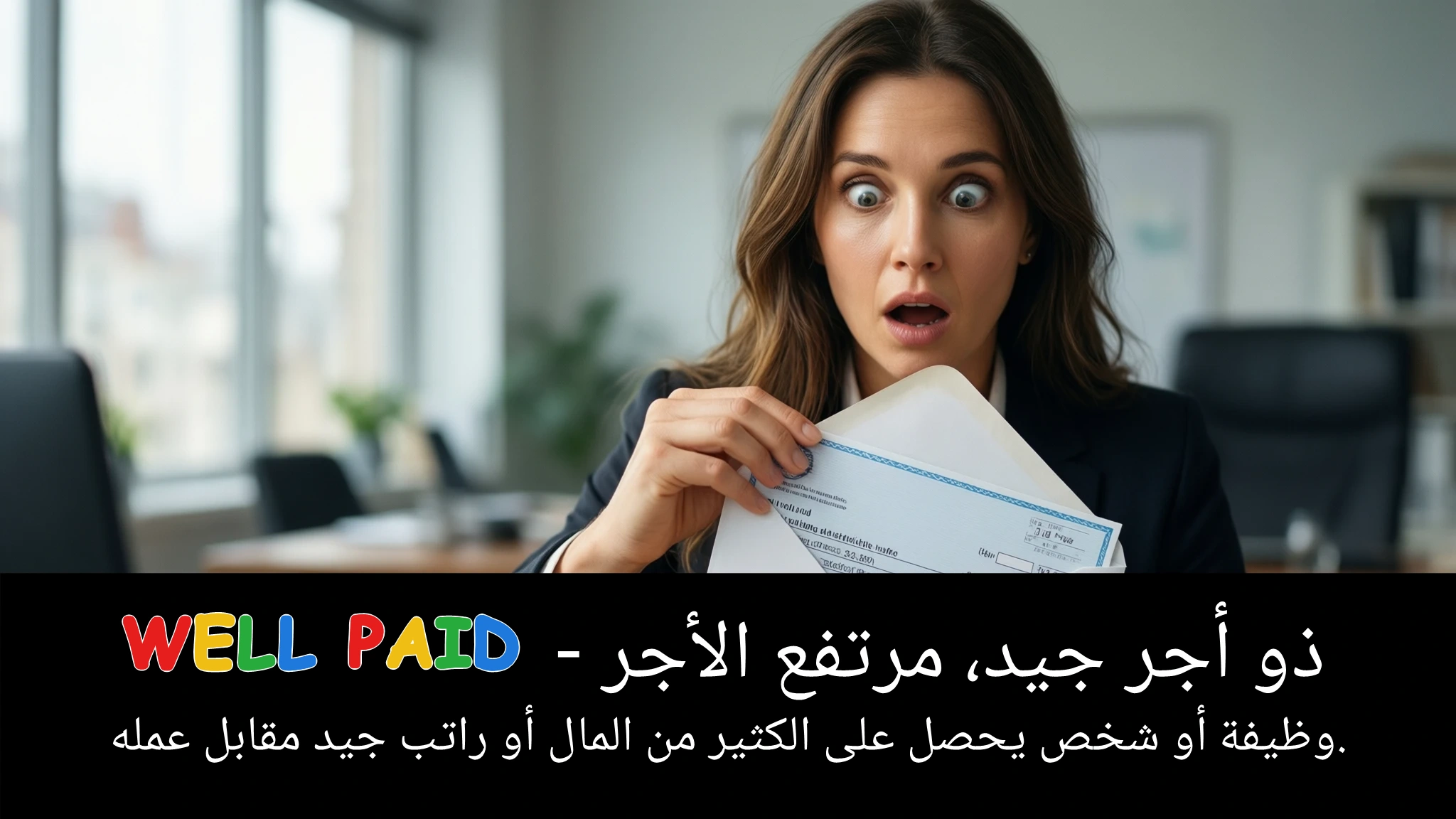 Arabic Illustration for well paid